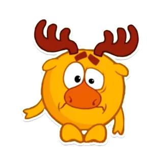 😣 Losyash Kikoriki łoś, kreskówka, żółty, Kikoriki, Losyash, smutny telegram sticker