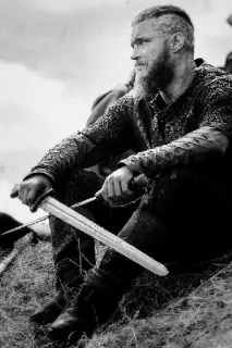🩸 Ragnar Lothbrok Vikings ヴァイキング, ラグナル, ロズブローク, 剣, 歴史, テレビ番組, キャラクター telegram sticker