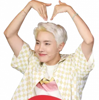 ❤️ J-Hope J-Hope, K-Pop, BTS, idol, heart, smiling, Korean telegram sticker