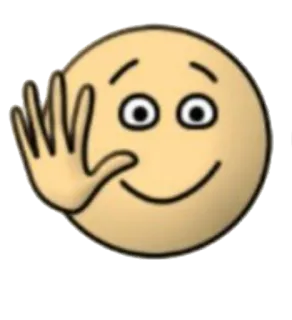 👋 Emoji, Signer, Salut, Main, Dessin animé whatsapp sticker