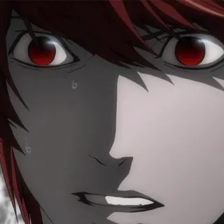 😦 Light Yagami Death Note Anime, Manga, Death Note, Light Yagami, Kira, Shinigami, Animación japonesa, Crimen, Detective telegram sticker