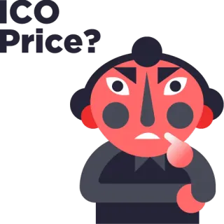 😱 ICO Price? ICO, Prix, Question, Confus, Dessin animé telegram sticker