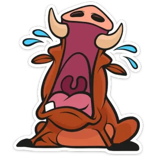 😭 Pumbaa The Lion King Pumbaa, The Lion King, disney, cartoon, warthog, crying telegram sticker