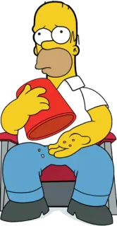 😊 Homer Simpson The Simpsons cartoon, sitcom, donut, homer, simpson whatsapp sticker