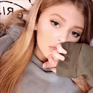 💫 woman, girl, person, hoodie, portrait telegram sticker