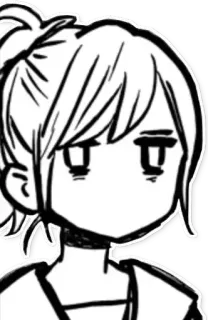 😶 Gadis anime, Manga, Potret, Sketsa, Kartun, Tanpa ekspresi telegram sticker