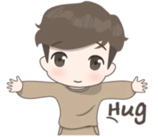 🤗 Hug abrazo, amigable, dibujos animados, lindo, saludo telegram sticker