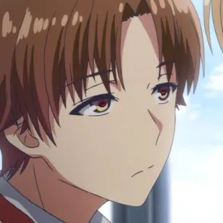 ⭐ Ayanokoji Kiyotaka Classroom of the Elite Anime, Manga, Classroom of the Elite, Ayanokoji Kiyotaka, rambut cokelat, karakter telegram sticker