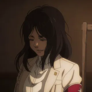 😌 Pieck Finger Attack on Titan Anime, Pieck Finger, Ataque dos Titãs, Personagem, Mulher, Desenho animado, Retrato telegram sticker