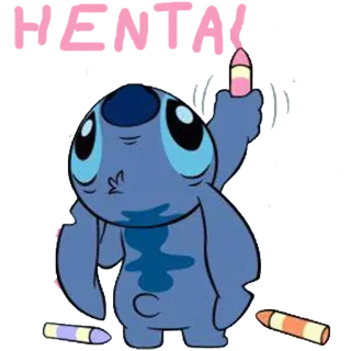 🐨 Stitch HENTAI stitch, crayon, disney telegram sticker