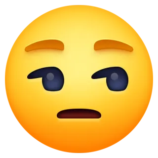 😒 Emoji, Expressão facial, Suspeito, Sorriso irônico, Sticker digital telegram sticker