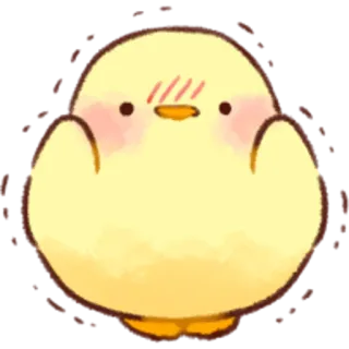 🥺 pintinho, fofo, amarelo, pássaro, animal, kawaii whatsapp sticker