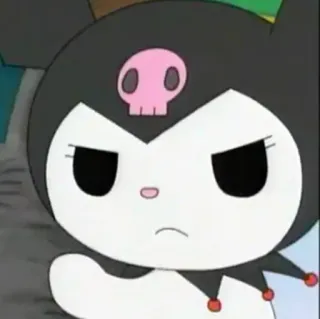💕 Kuromi kuromi, anime, dibujos animados, calavera, enfadado telegram sticker