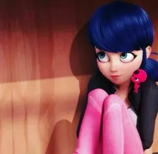 😅 Marinette Dupain-Cheng Miraculous: Tales of Ladybug & Cat Noir dibujos animados, chica, Marinette, Ladybug, lindo, animado telegram sticker