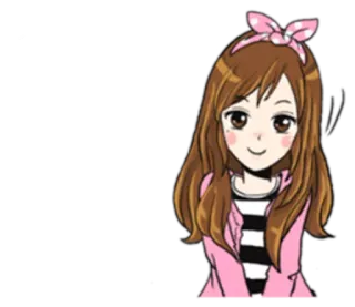 🙍 anime girl, cartoon, cute, kawaii, illustration, sticker telegram sticker