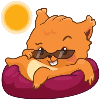 😎 สัตว์, การ์ตูน, แว่นกันแดด, ชิลล์, ผ่อนคลาย, น่ารัก, แมว telegram sticker