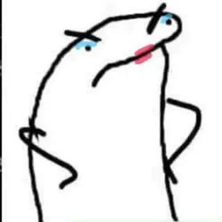 📈 desenho, desenho animado, irritado, expressão, minimalista telegram sticker