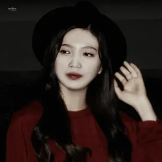 🦋 Frau, Hut, Porträt, Koreanisch, Mode telegram sticker