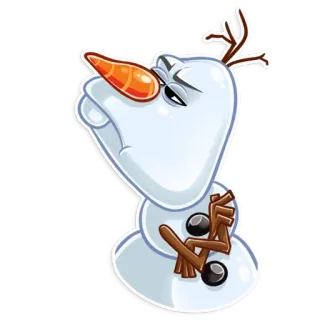 😒 Olaf Frozen オラフ, 雪だるま, アニメ, ディズニー, アナと雪の女王, キャラクター telegram sticker