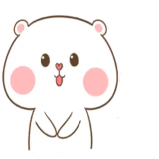 😍 orso, carino, cartone animato, kawaii, adesivo, animale telegram sticker