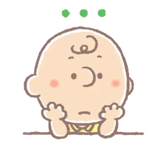 🤔 Charlie Brown 卡通, 花生漫画, 角色, 思考, 担心 whatsapp sticker