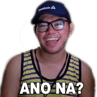 😝 ANO NA? Mann, lächelnd, Person, Filipino, aufgeregt, fröhlich whatsapp sticker