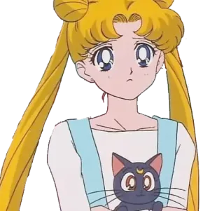 😞 Sailor Moon อนิเมะ, การ์ตูน, ผู้หญิง, เซเลอร์มูน, ลูน่า telegram sticker