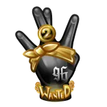 🎁 WANTED ręka, poszukiwany, gest, numer, 2, 96 telegram sticker