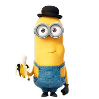 🍟 Minion Despicable Me minion, cartoon, banana, despicable me, yellow, character telegram sticker