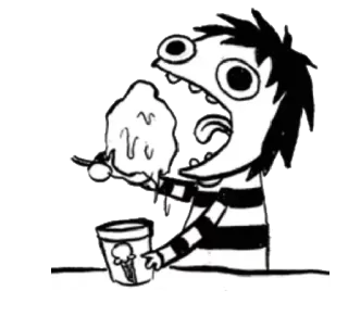 😋 Desenho animado, Sorvete, Comida, Comendo, Engraçado, Personagem telegram sticker