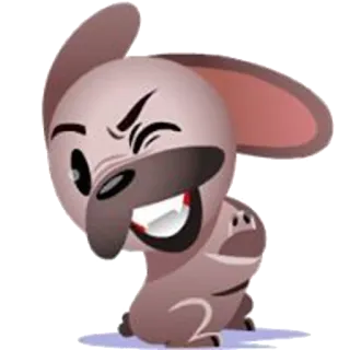 😜 Desenho animado, Animal, Hiena, Personagem, Fofo telegram sticker