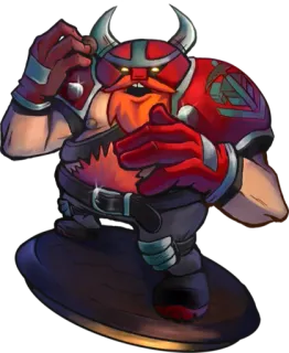 🤓 Vikingo, Personaggio, Cartone animato, Fantasy, Guerriero, Elmo telegram sticker