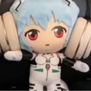 😏 Rei Ayanami Neon Genesis Evangelion Rei Ayanami, Evangelion, Plüschtier, Anime, Manga, Spielzeug telegram sticker