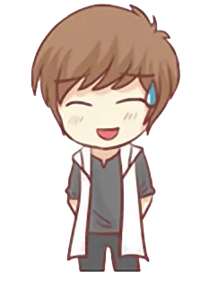 😅 Chibi, Cartoon, Süß, Anime, Junge, Schweißperle telegram sticker