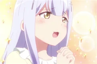 😍 Anime, Ragazza, Scintille, Carino, Ragazza Anime telegram sticker