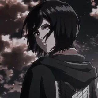 😒 Mikasa Ackerman Attack on Titan Anime, Personnage, L'Attaque des Titans, Mikasa, Ackerman telegram sticker