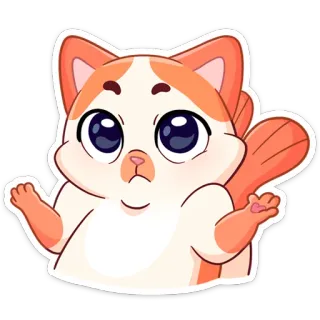 🤷‍♂️ Katze, Cartoon, Tier, niedlich, lustig telegram sticker