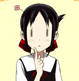 💈 Kaguya Shinomiya Kaguya-sama: Love Is War anime, kaguya shinomiya, thinking, cartoon, kaguya-sama, love is war telegram sticker
