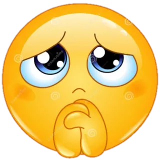 🥺 emoji, suplicando, triste, amarillo, rogando, oración telegram sticker