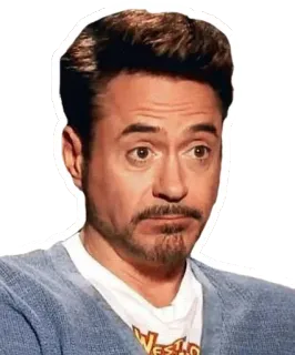 😳 Robert Downey Jr. actor, celebrity, man, face, expression telegram sticker
