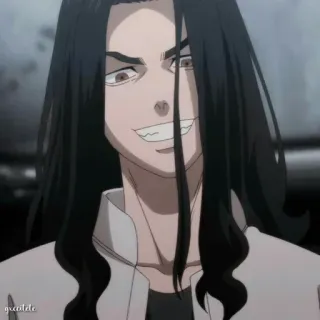 🔲 Keisuke Baji Tokyo Revengers Anime, Postać, Uśmiech, Baji, Keisuke Baji, Tokyo Revengers telegram sticker