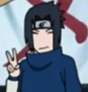😎 Sasuke Uchiha Naruto Саске, Наруто, Аниме, Манга, Знак мира, Мультяшный персонаж telegram sticker