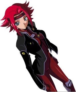 😟 Kallen Stadtfeld Code Geass anime, character, red hair, mecha, Code Geass telegram sticker