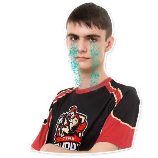 😢 TEAM команда, геймер, киберспорт, человек telegram sticker