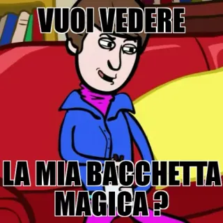 😏 VUOI VEDERE
LA MIA BACCHETTA MAGICA? cartoni animati, magia, commedia, umorismo telegram sticker