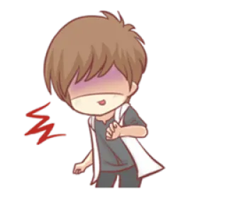 😏 Anime, Sticker, Chibi, Desenho animado, Personagem, Emoção telegram sticker