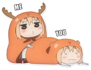😡 ME YOU Аниме, Персонаж, Милый, Смешной, Отношения, Мультфильм telegram sticker