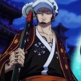 🫀 Trafalgar Law One Piece Anime, One Piece, Trafalgar Law, Schwert, Pirat telegram sticker