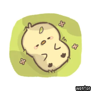 🐤 poussin, dessin animé, mignon, animal, illustration, kawaii telegram sticker