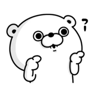 👉 ? oso, pregunta, dibujos animados, pegatina, lindo, gafas whatsapp sticker